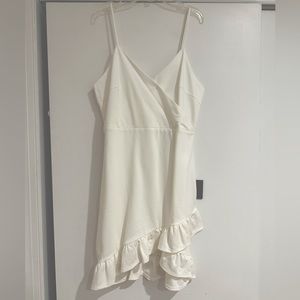 Sealed With a Kiss White Ruffled Bodycon Dress XL